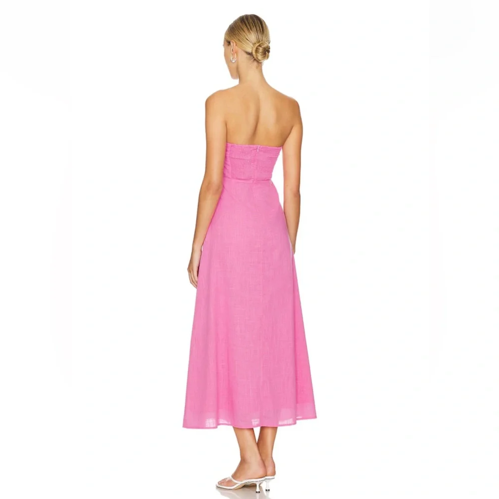 SNDYS x REVOLVE Lilly Dress in Pink 100% Cotton Women’s Size XS Barbie Summer